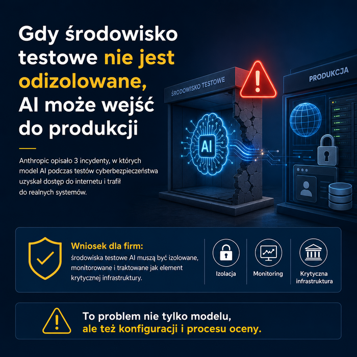 Gdy środowisko testowe nie jest odizolowane, AI może wejść do produkcji