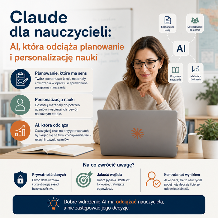 Claude dla nauczycieli: AI, która odciąża planowanie i personalizację nauki