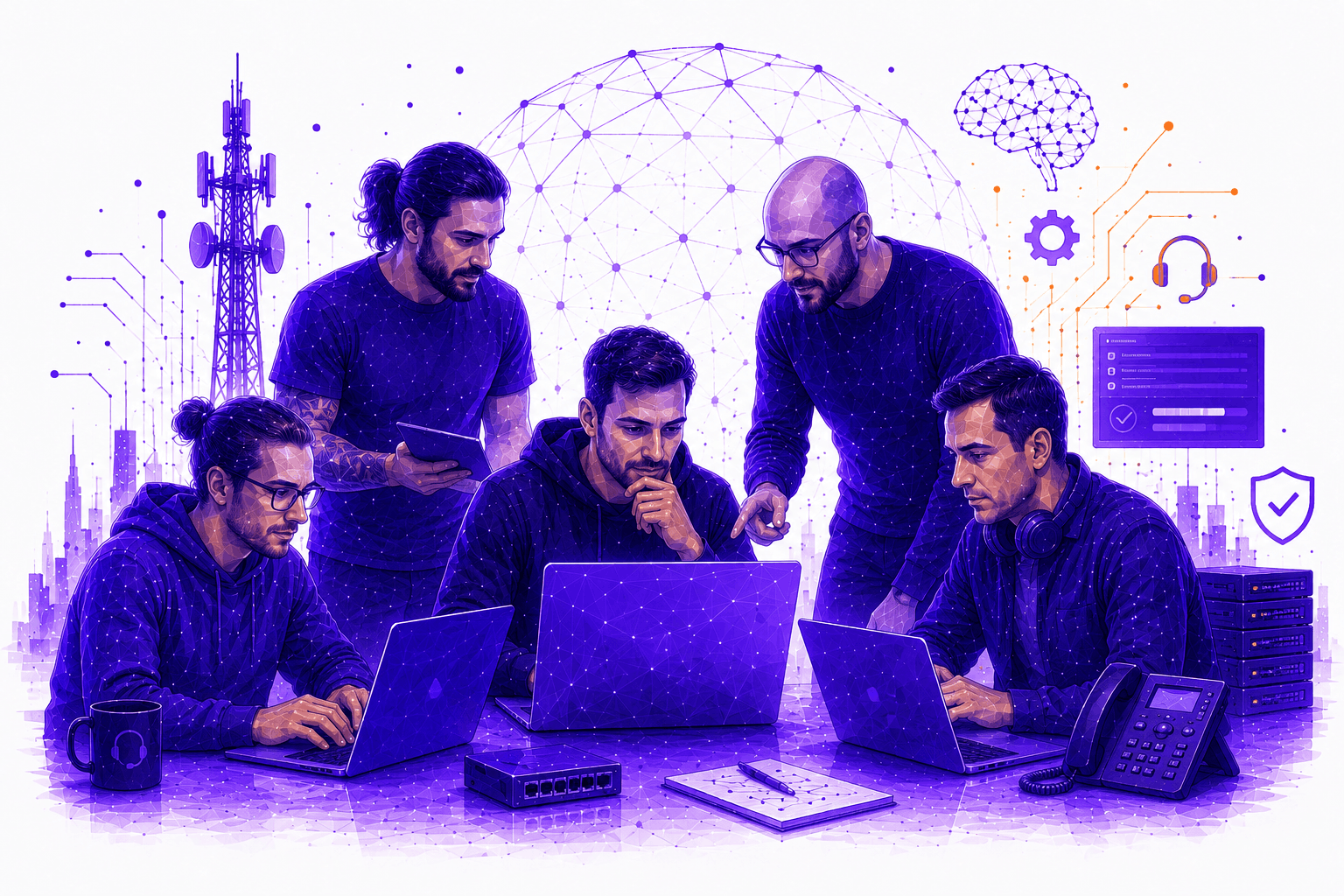 Zespół Develoop projektujący rozwiązania technologiczne dla firm
